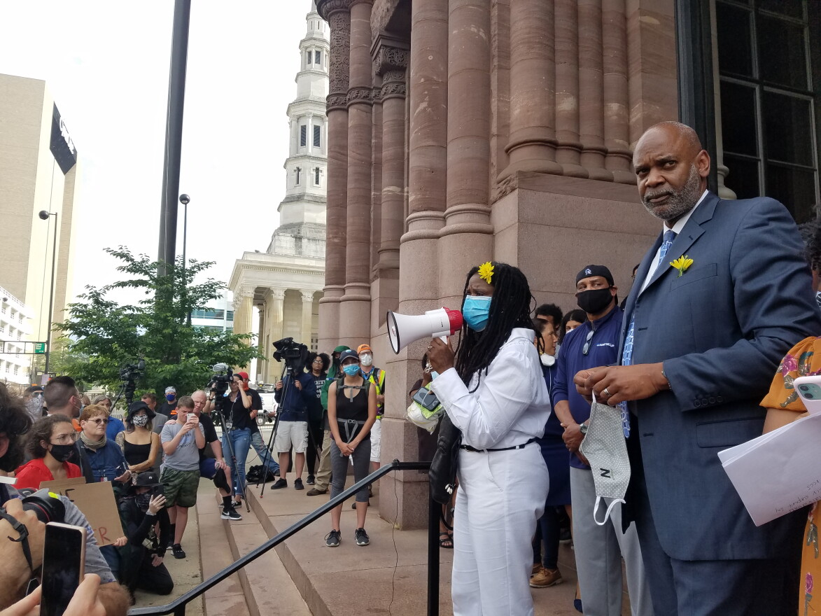 Iris Roley and the Rev. Damon Lynch encourage protesters to build on what they've accomplished.